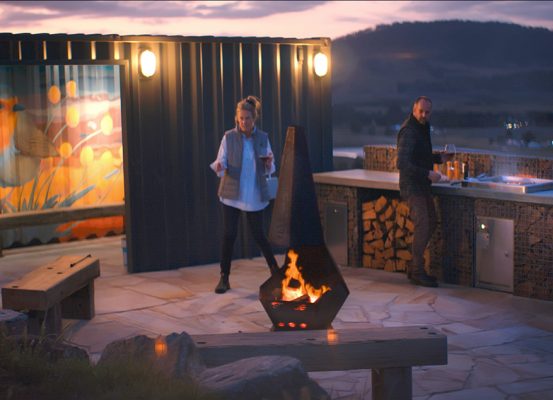 glamping Tasmania bbq entertaining Aquila