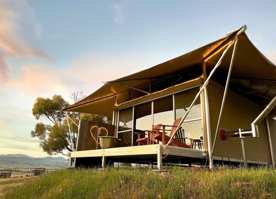 glamping tent luxury Aquila Tasmania